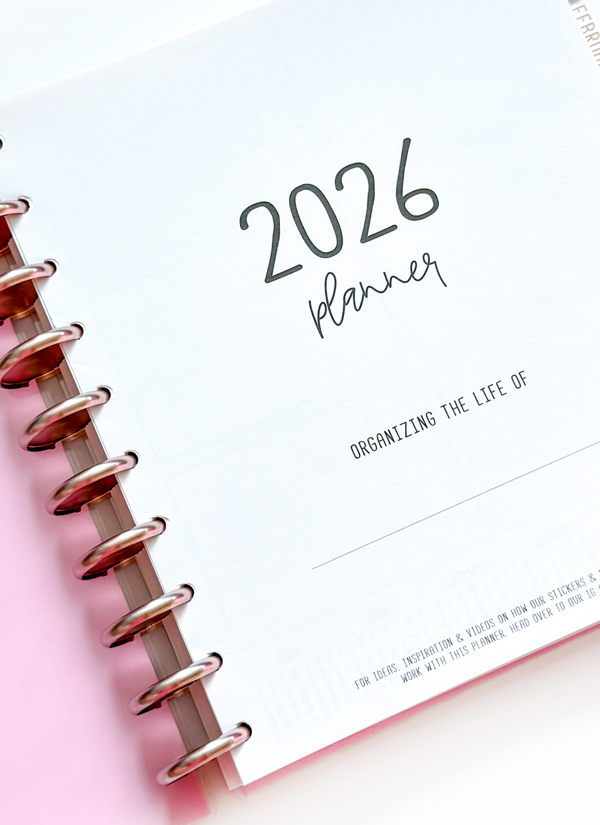 2026 Planner - Signature Layout, Disc Bound - "Candy stripe" (#807)