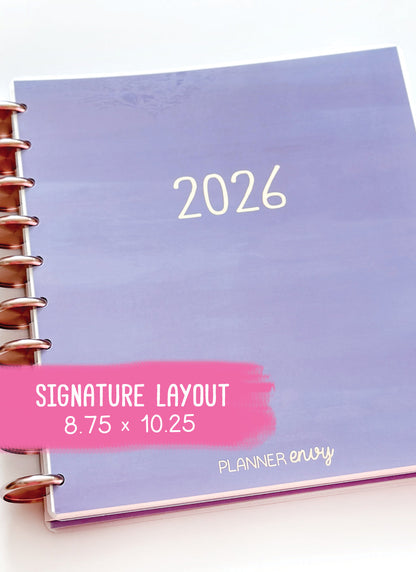 2026 Planner - Signature Layout, Disc Bound - "Periwinkle" (#809)