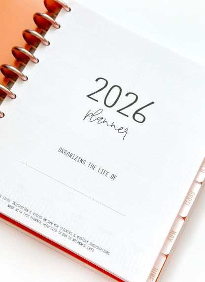 2026 Planner - Horizontal Layout, Disc Bound - "Enchanted" (#705)