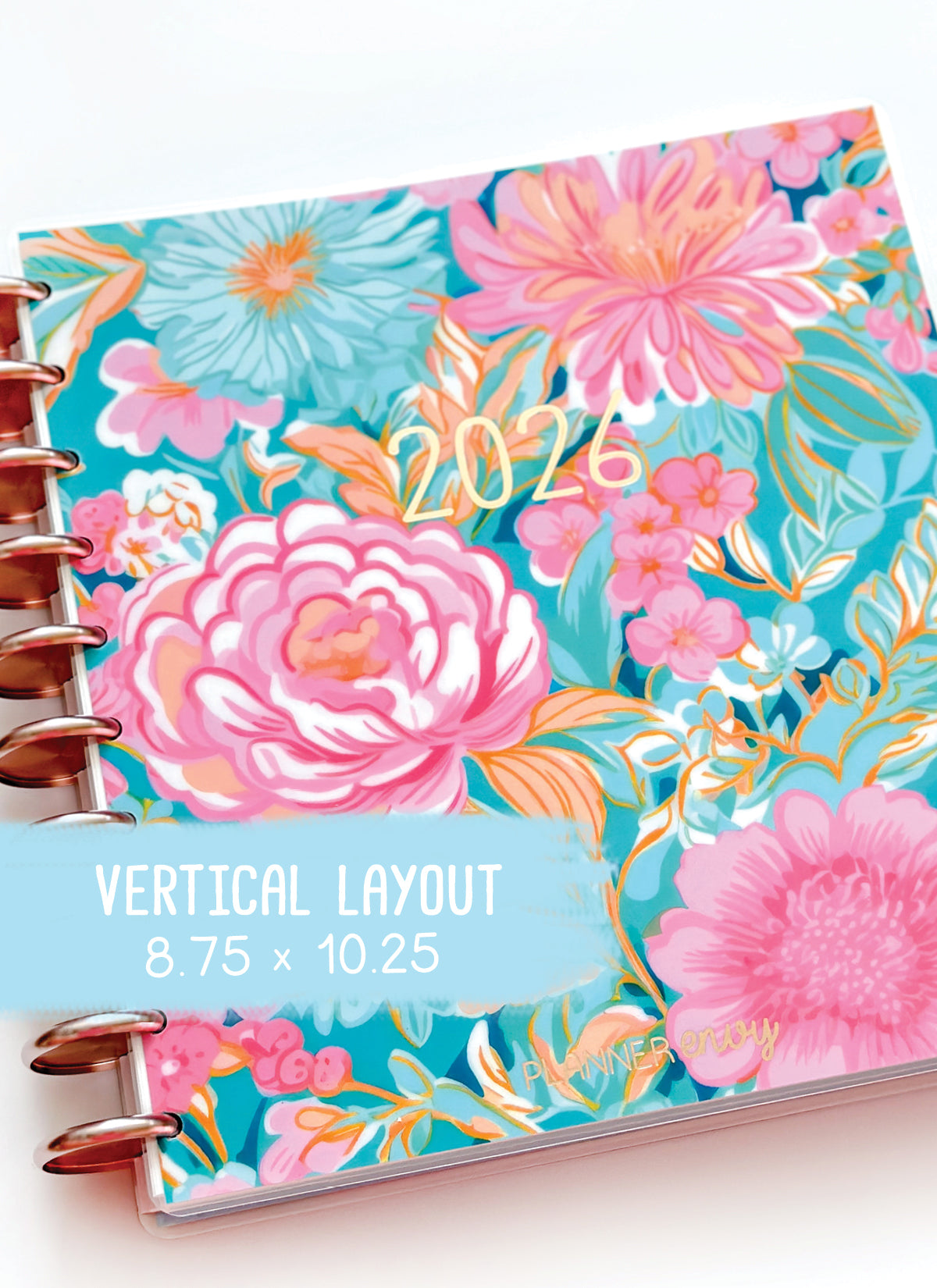 2026 Planner - Vertical Layout, Disc Bound - "Paradise" (#904)