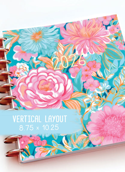 2026 Planner - Vertical Layout, Disc Bound - "Paradise" (#904)