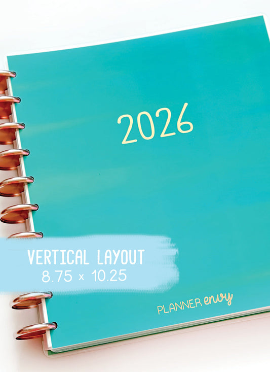 2026 Planner - Vertical Layout, Disc Bound - "Teal" (#908)