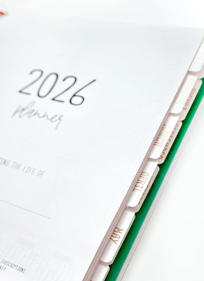 2026 Planner - Horizontal Layout, Disc Bound - "Teal" (#708)