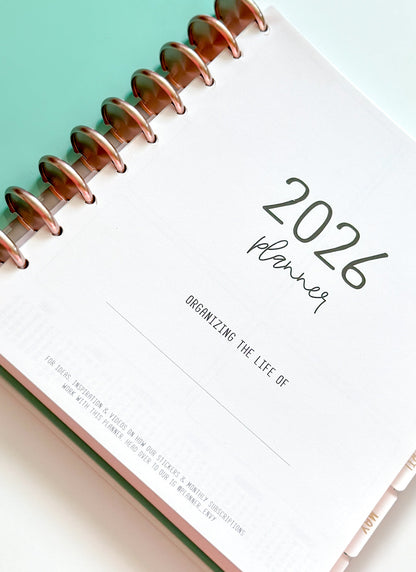 2026 Planner - Signature Layout, Disc Bound - "Teal" (#808)