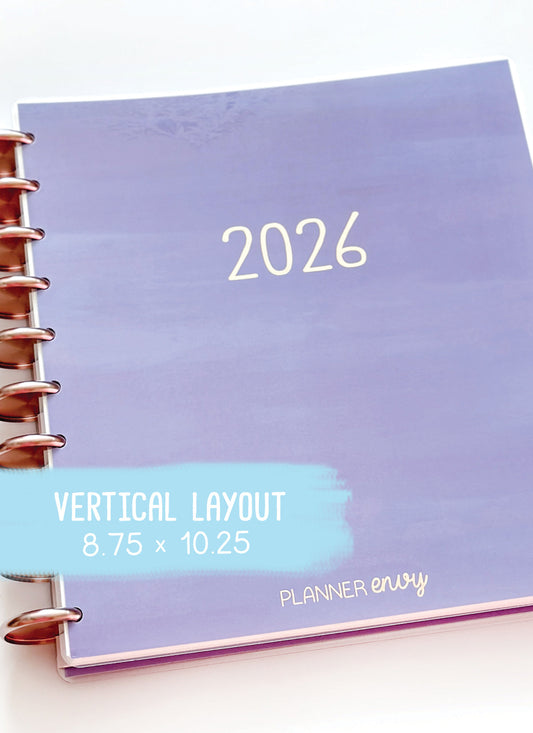 2026 Planner - Vertical Layout, Disc Bound - "Periwinkle" (#909)