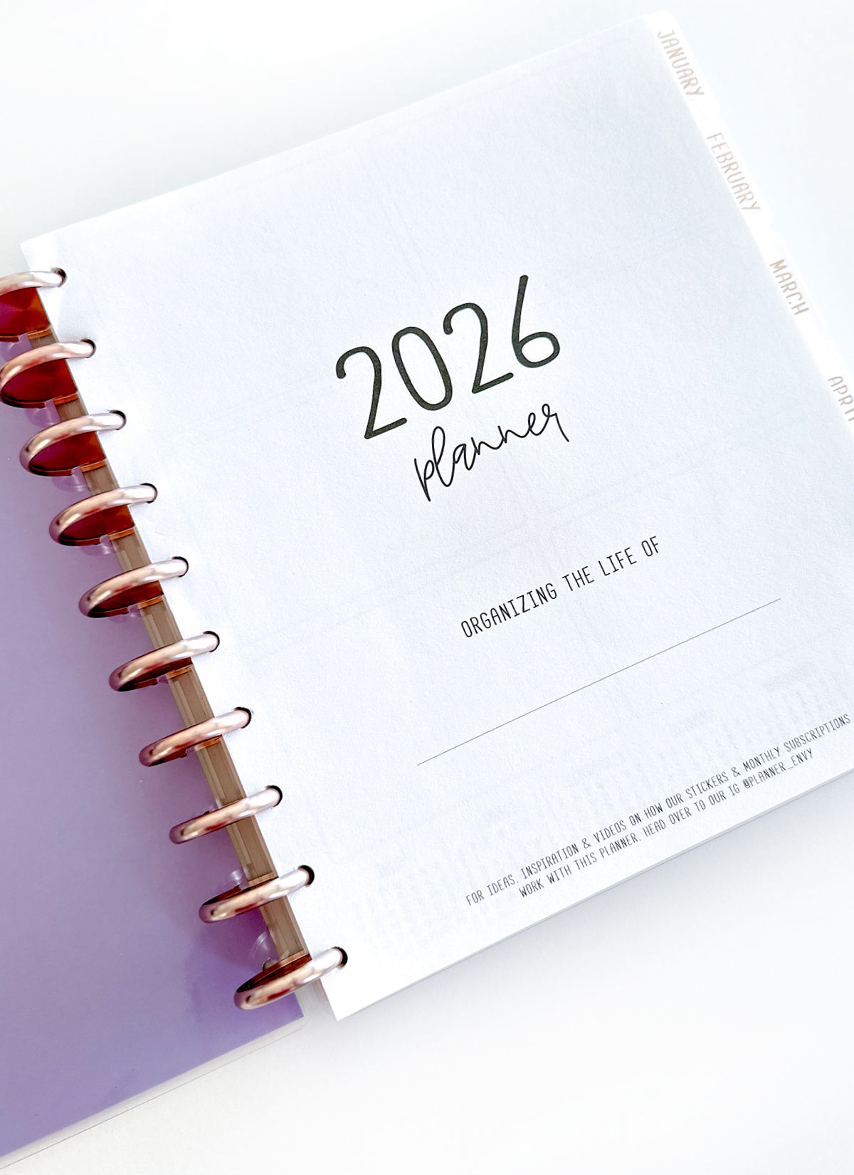 2026 Planner - Horizontal Layout, Disc Bound - "Aurora" (#706)