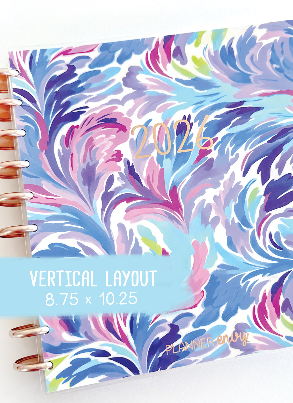 2026 Planner - Vertical Layout, Disc Bound - "Aurora" (#906)