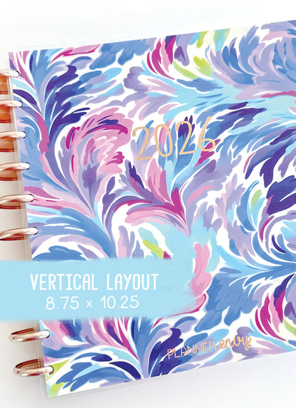 2026 Planner - Vertical Layout, Disc Bound - "Aurora" (#906)