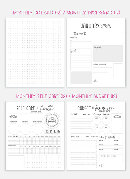 2026 Planner - Signature Layout, Spiral Bound - "Aurora" (#206)