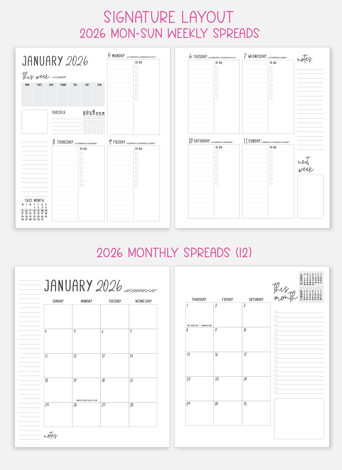 2026 Planner - Signature Layout, Disc Bound - "Sorrento" (#801)