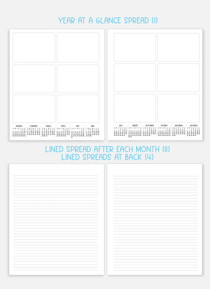 2026 Planner - Vertical Layout, Disc Bound - "Periwinkle" (#909)