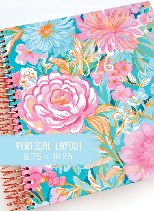 2026 Planner - Vertical Layout, Spiral Bound - "Paradise" (#304)