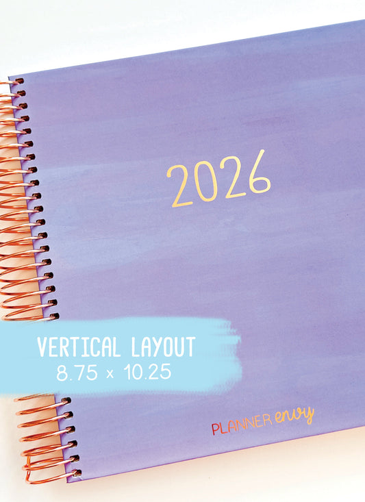 2026 Planner - Vertical Layout, Spiral Bound - "Periwinkle" (#309)