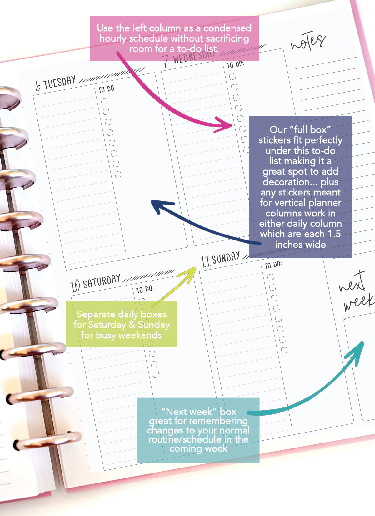 2026 Planner - Signature Layout, Disc Bound - "Periwinkle" (#809)
