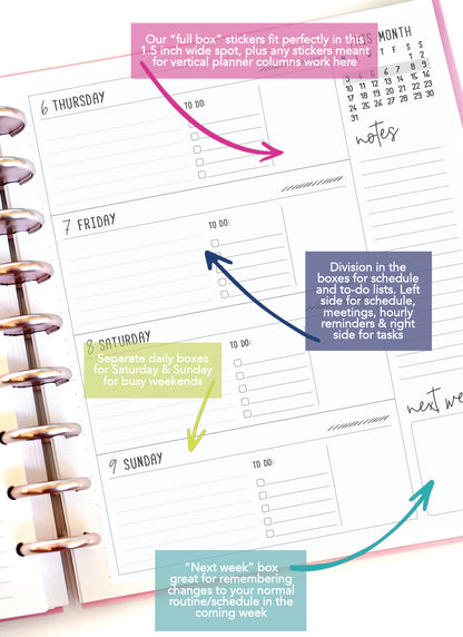 2026 Planner - Horizontal Layout, Disc Bound - "Periwinkle" (#709)