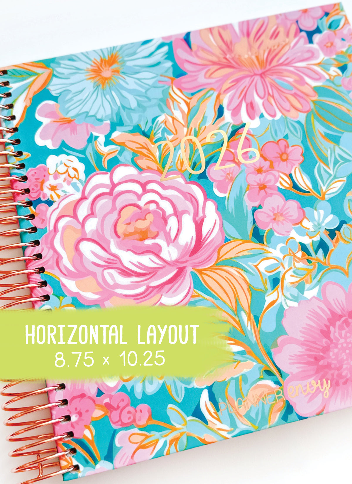 2026 Planner - Horizontal Layout, Spiral Bound - "Paradise" (#104)