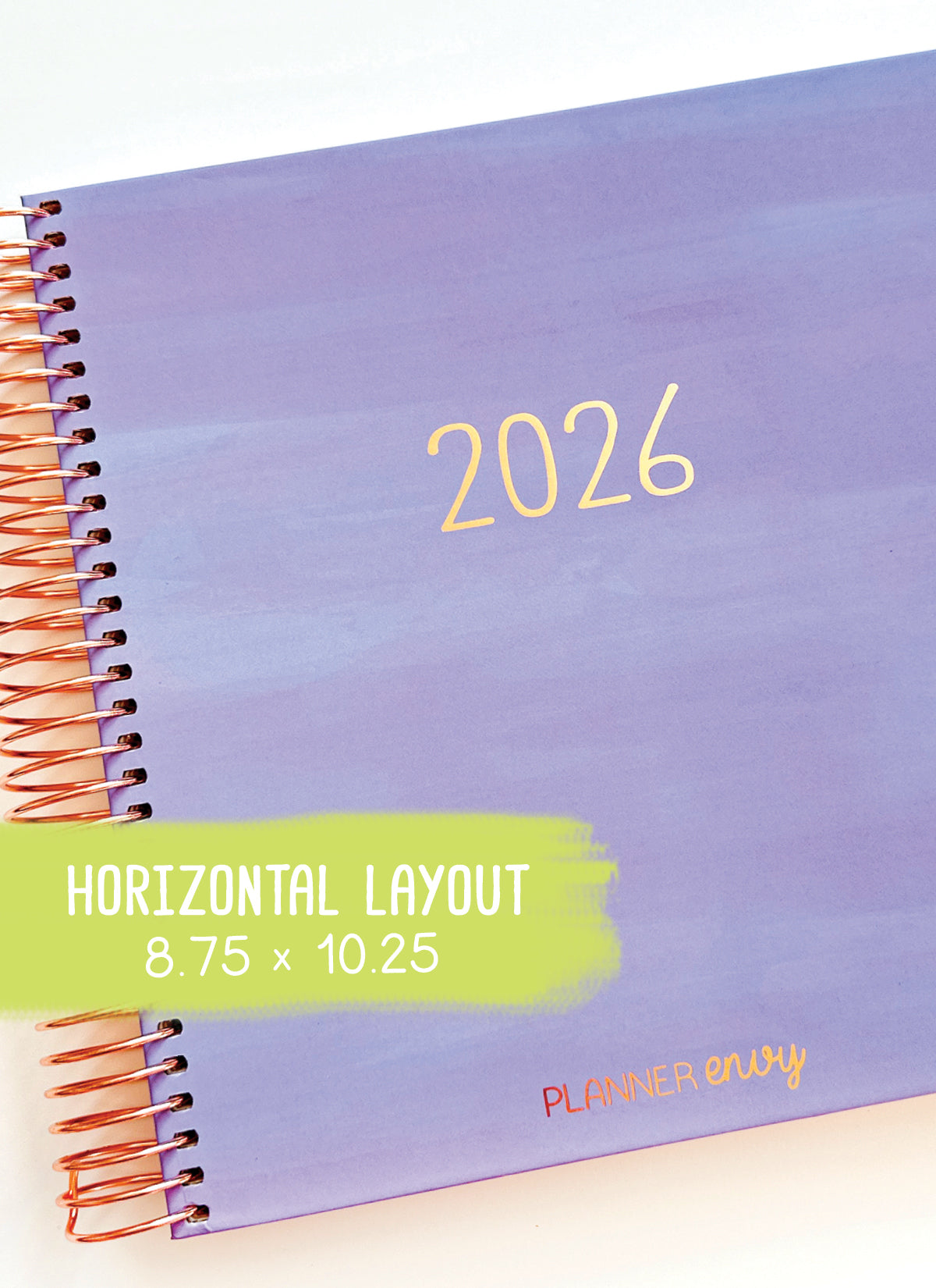 2026 Planner - Horizontal Layout, Spiral Bound - "Periwinkle" (#109)