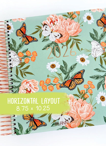 2026 Planner - Horizontal Layout, Spiral Bound - "Enchanted" (#105)