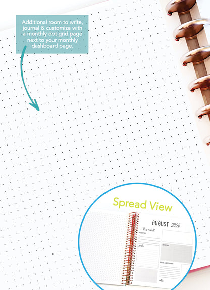 2026 Planner - Vertical Layout, Disc Bound - "Teal" (#908)