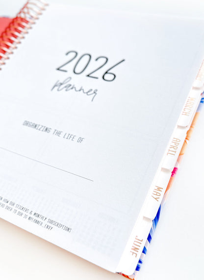 2026 Planner - Vertical Layout, Spiral Bound - "Whimsical" (#302)