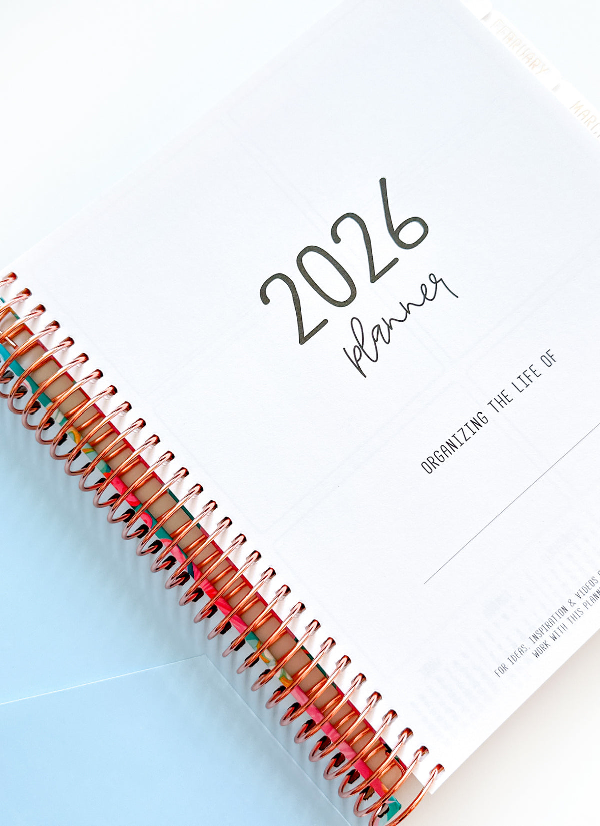 2026 Planner - Vertical Layout, Spiral Bound - "Paradise" (#304)