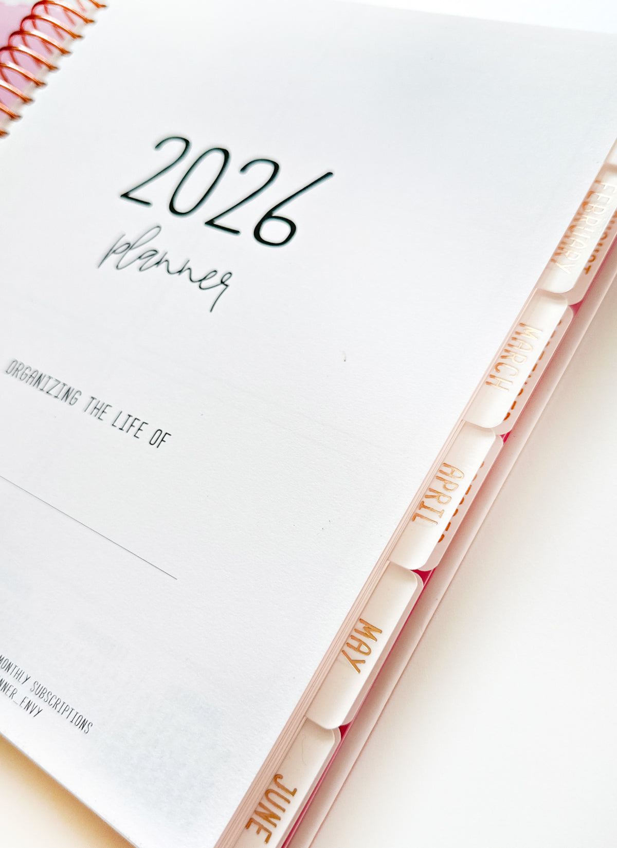 2026 Planner - Horizontal Layout, Spiral Bound - "Candy stripe" (#107)