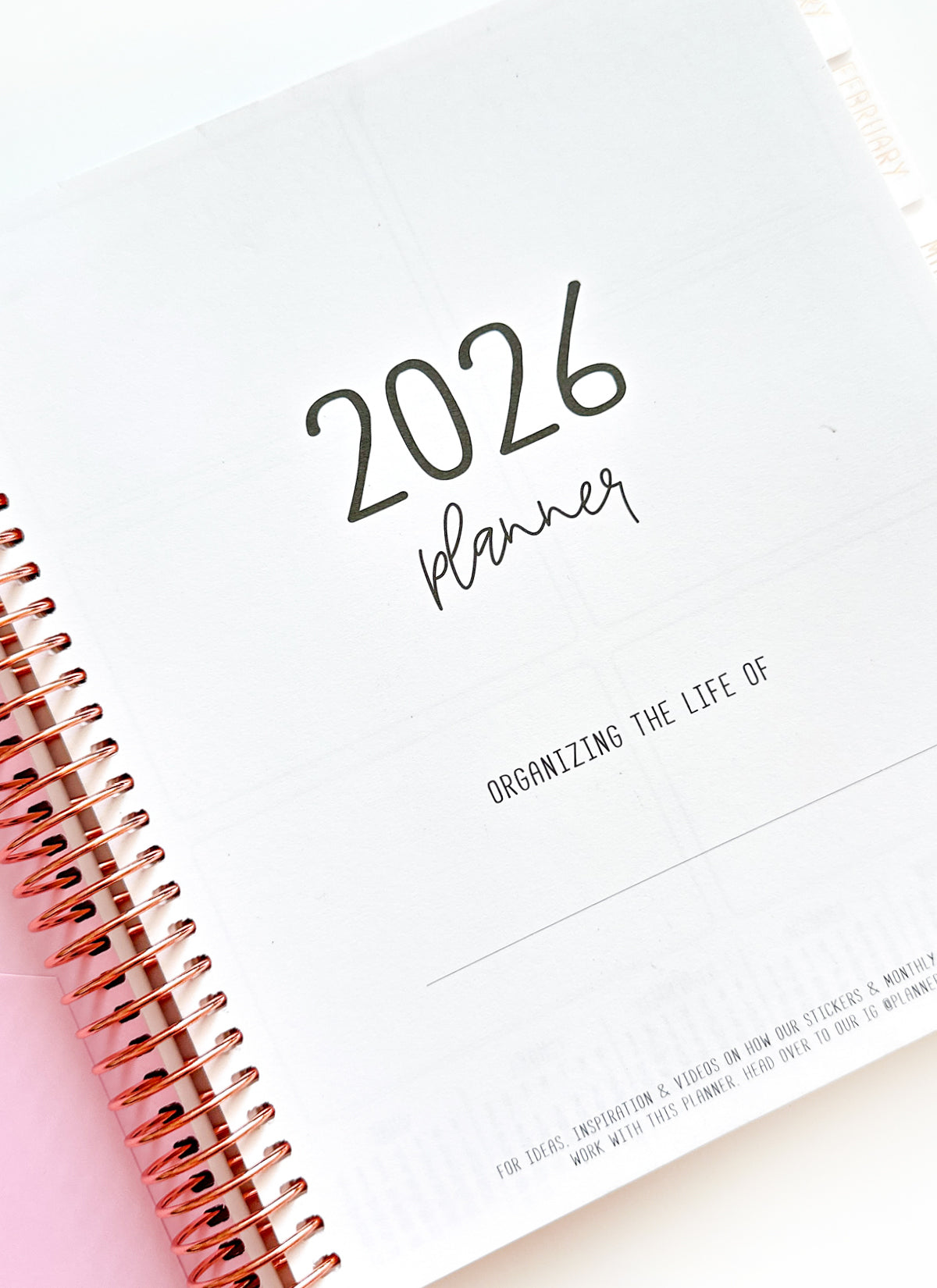 2026 Planner - Vertical Layout, Spiral Bound - "Candy stripe" (#307)