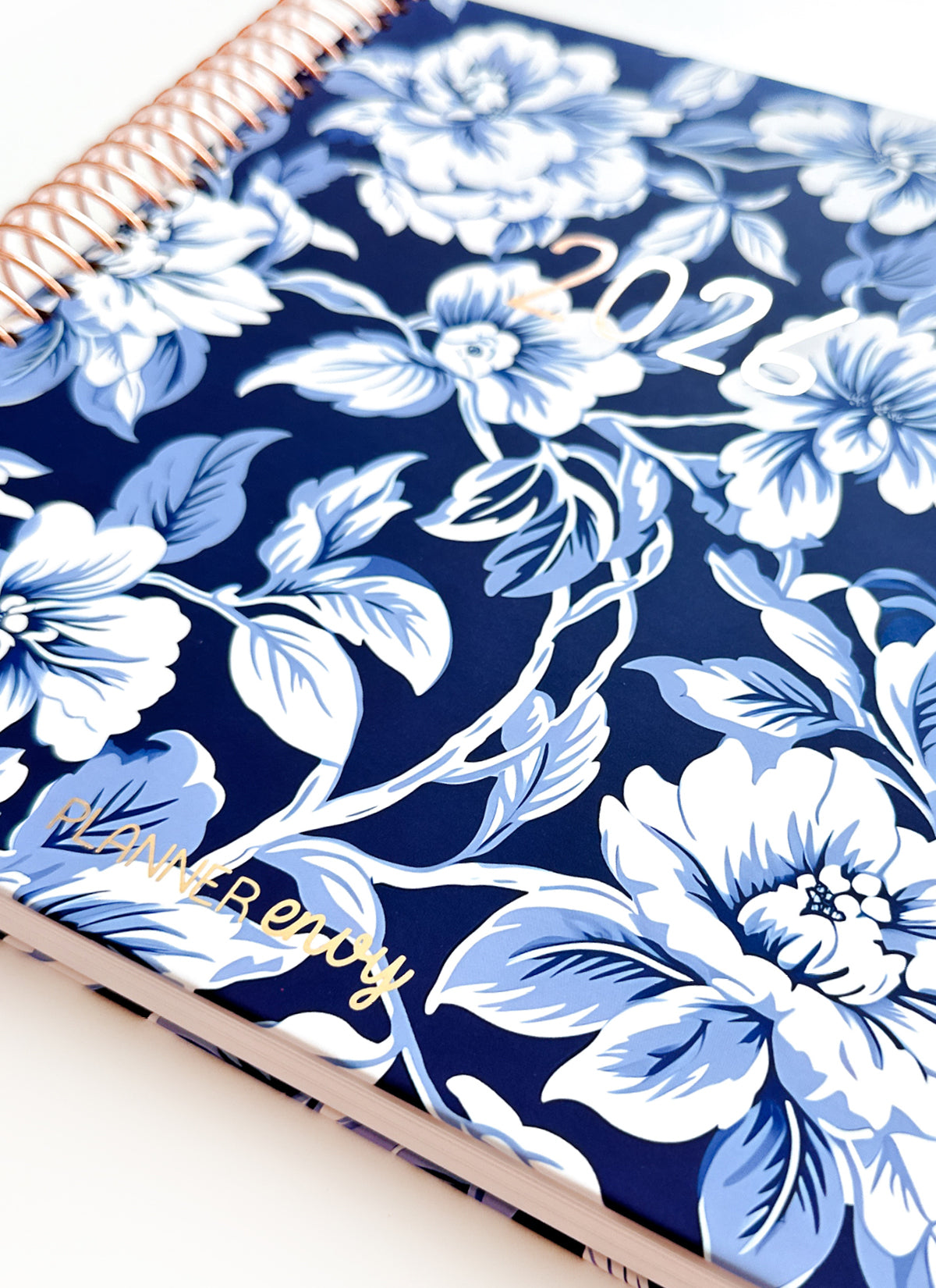 2026 Planner - Horizontal Layout, Spiral Bound - "Midnight garden" (#103)