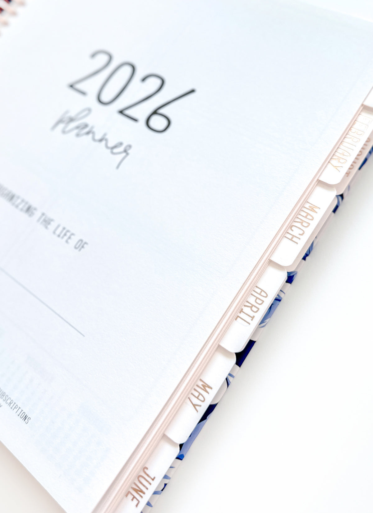 2026 Planner - Vertical Layout, Spiral Bound - "Midnight garden" (#303)