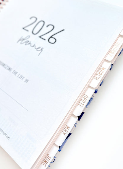 2026 Planner - Signature Layout, Spiral Bound - "Midnight garden" (#203)