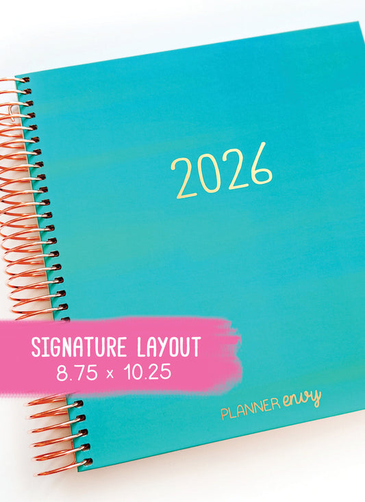2026 Planner - Signature Layout, Spiral Bound - "Teal" (#208)