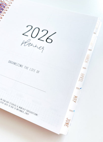 2026 Planner - Vertical Layout, Spiral Bound - "Aurora" (#306)