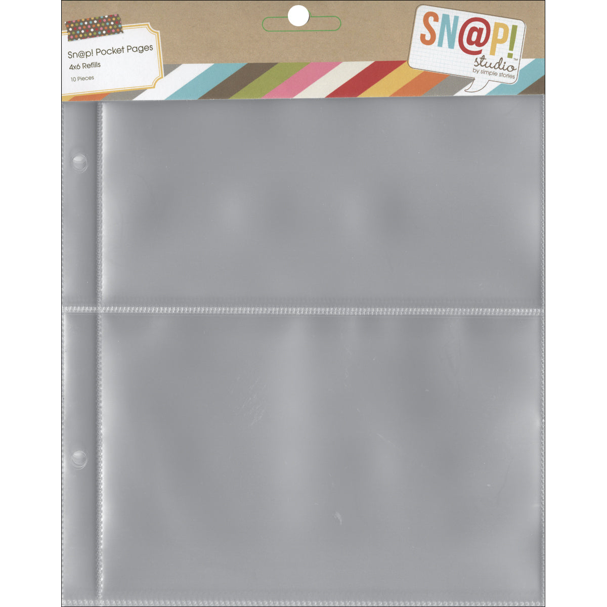 Simple Stories Sn@p! Pocket Pages For 6"X8" Binders 10/Pkg-(2) 4"X6" Pockets