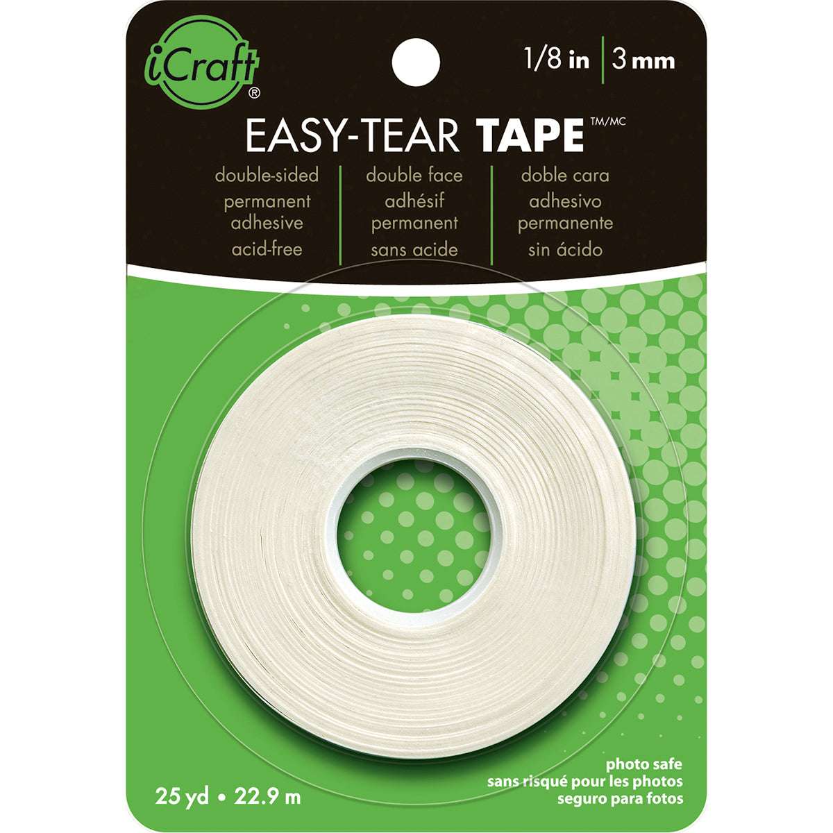 iCraft Easy-Tear Tape-.125"X25yd