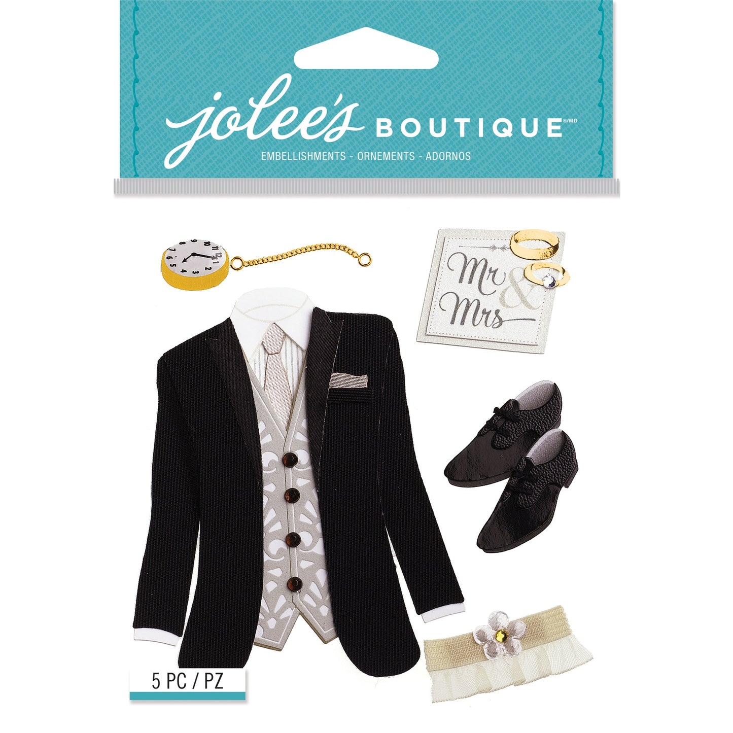 Jolee's Boutique Dimensional Stickers-Tuxedo