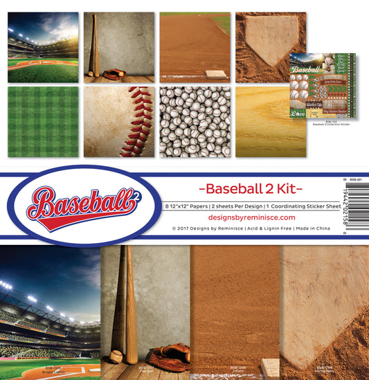 Reminisce Collection Kit 12"X12"-Baseball 2