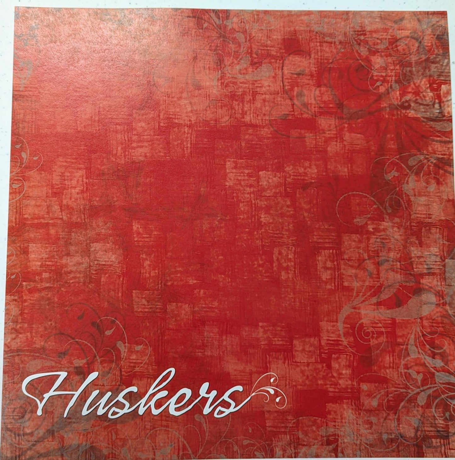 Nebraska Huskers School Grunge Paper - Right