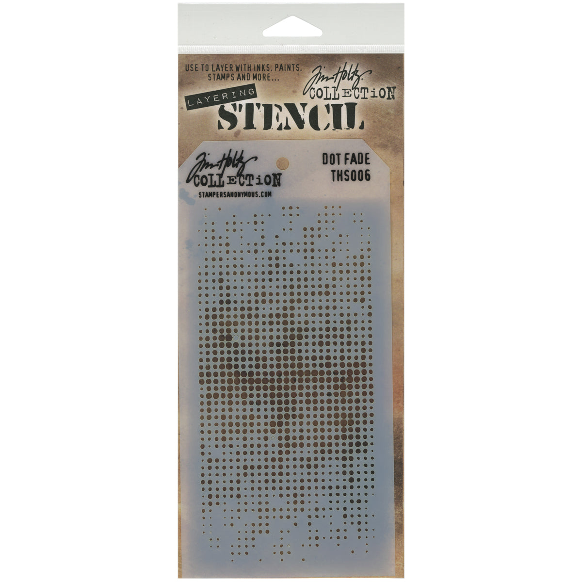 Tim Holtz Layered Stencil 4.125"X8.5"-Splatters