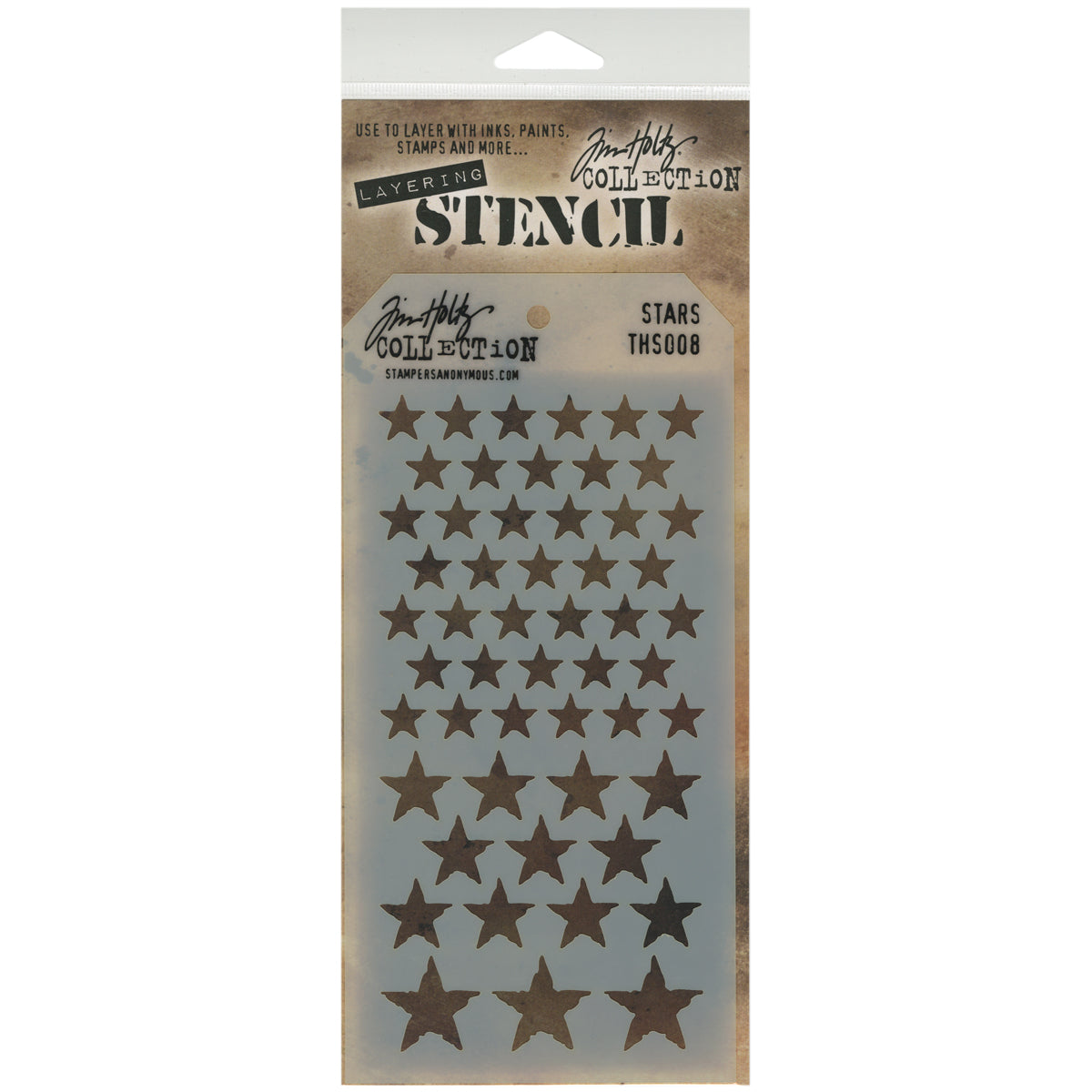 Tim Holtz Layered Stencil 4.125"X8.5"-Splatters