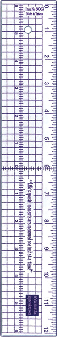 Acrylic Ruler 12"-Metal Edge