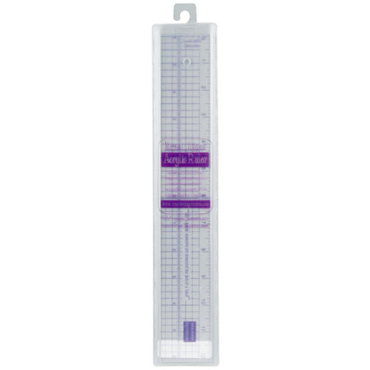 Acrylic Ruler 12"-Metal Edge