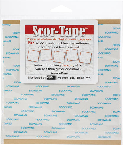 Scor-Tape Sheets 5/Pkg-6"X6"