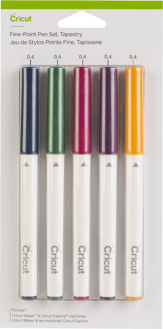 Cricut Extra Fine Point Pen Set 5/Pkg-Tapestry