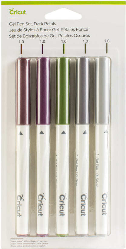 Cricut Gel Pen Set 5/Pkg-Dark Petals