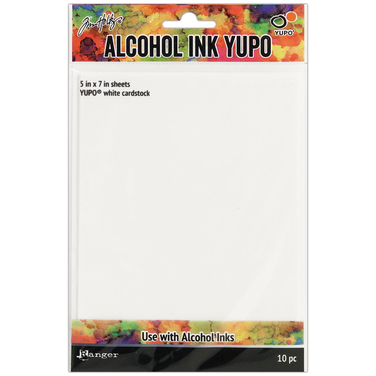 Tim Holtz Alcohol Ink White Yupo Paper 10 Sheets-5"X7"