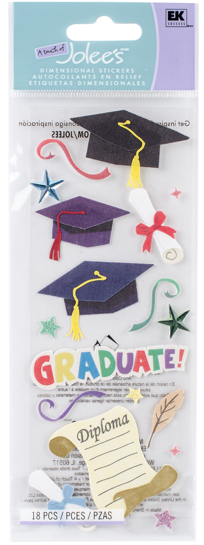 Touch Of Jolee's Dimensional Stickers-Graduation