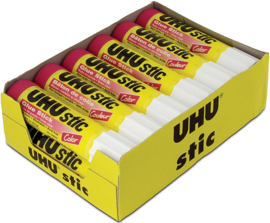 UHU Stic Color Glue Stick 12pc Display-.74oz