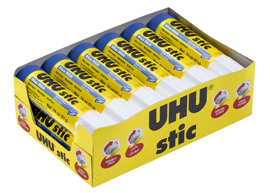 UHU Stic Color Glue Stick Display 12pcs-1.41oz