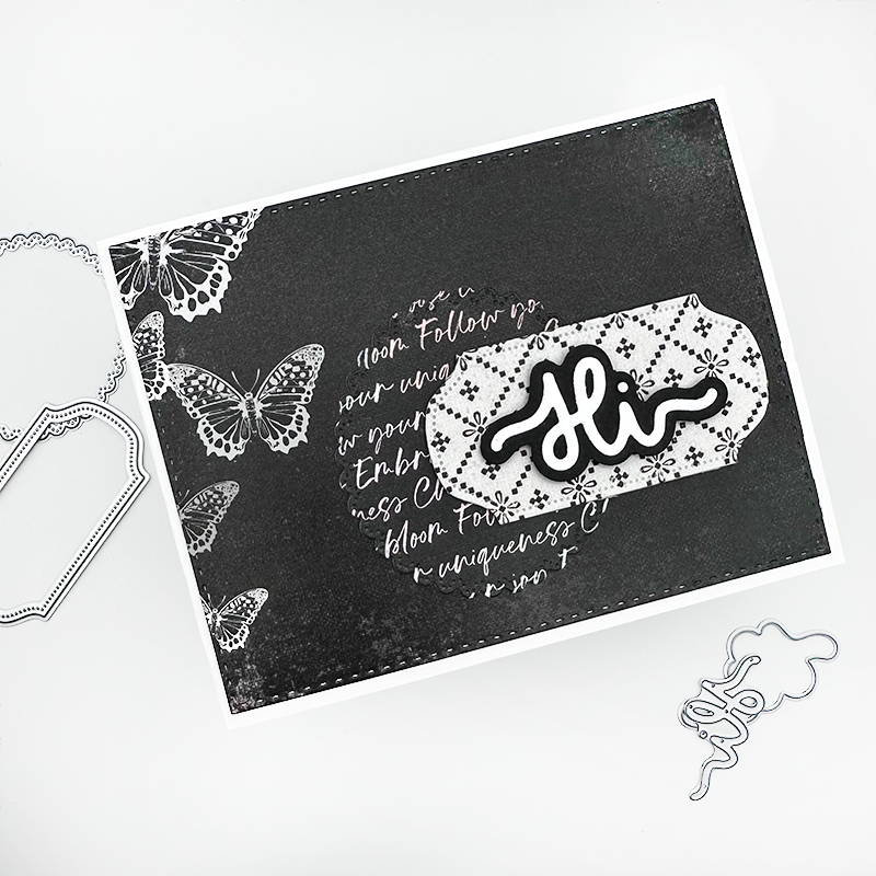 Hi, hey, hello Word Dies - Small Style