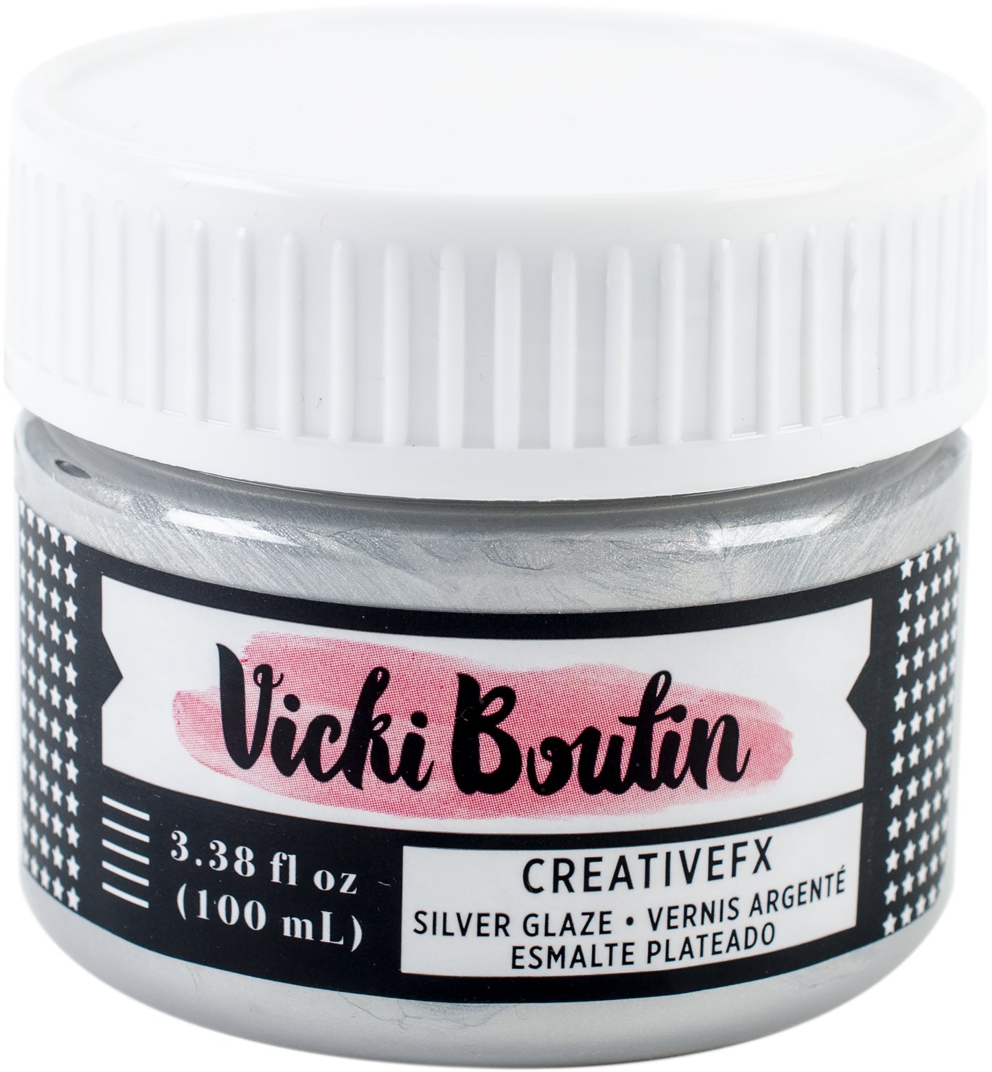 Vicki Boutin Mixed Media Creative FX Glaze 3.38oz-Silver